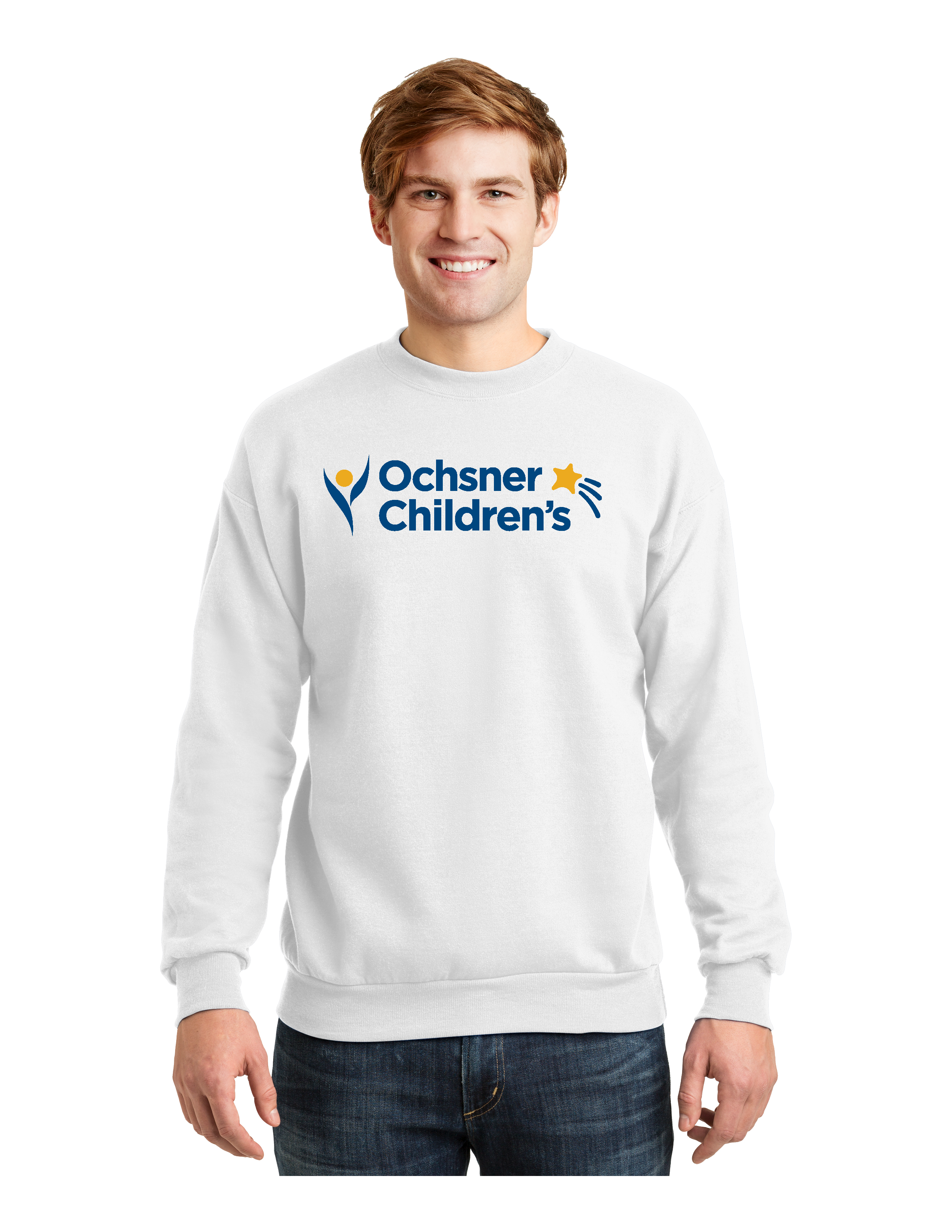 Ochsner Children's Screen-Print Sweatshirt, White, large image number 1